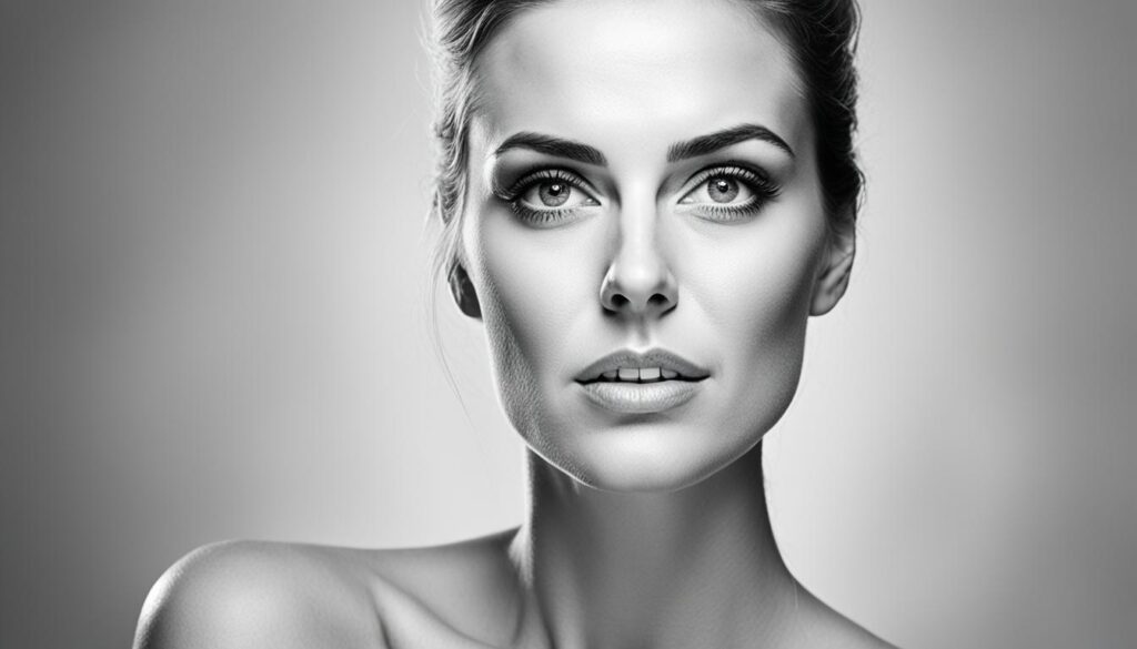 portret czarno-biały